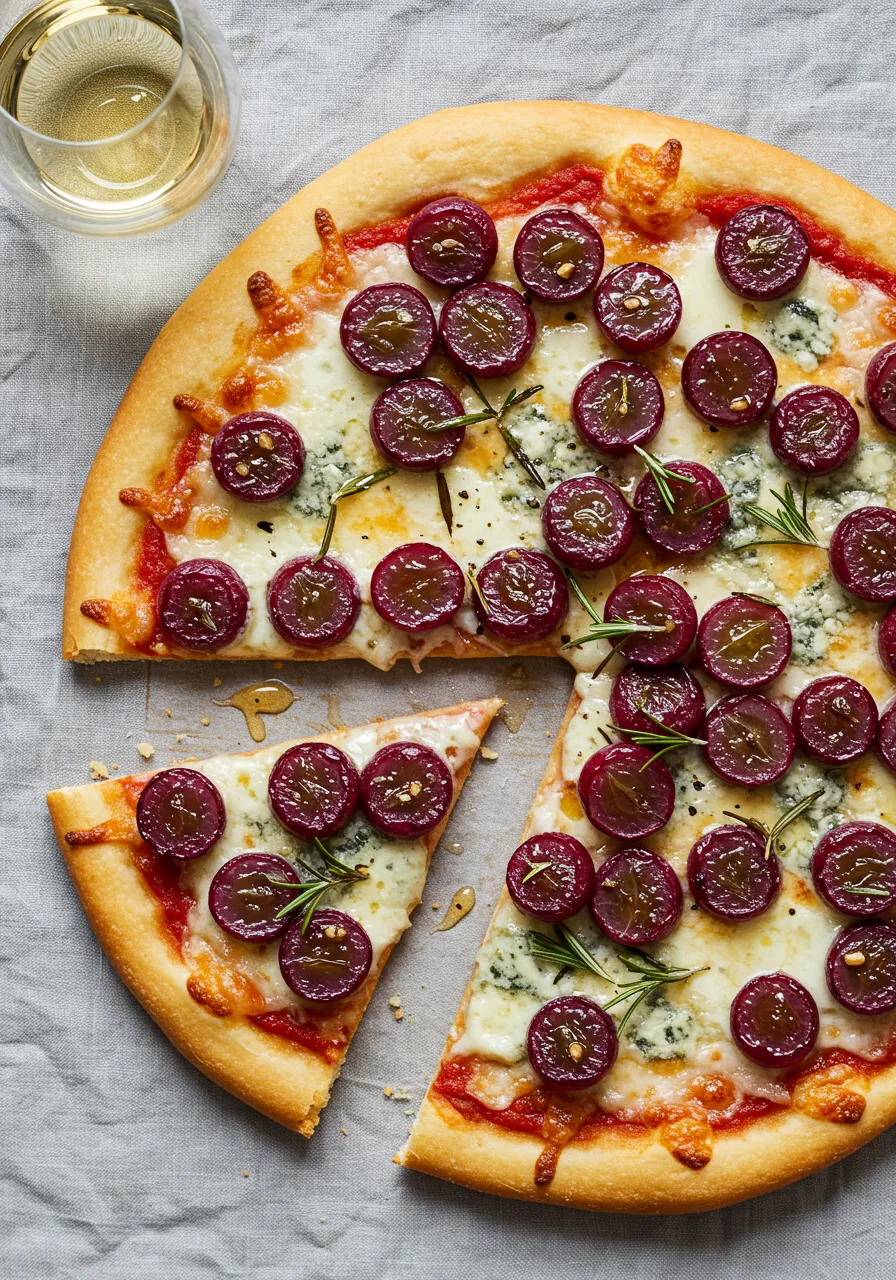 Roasted Grape and Gorgonzola Pizza - secondary view